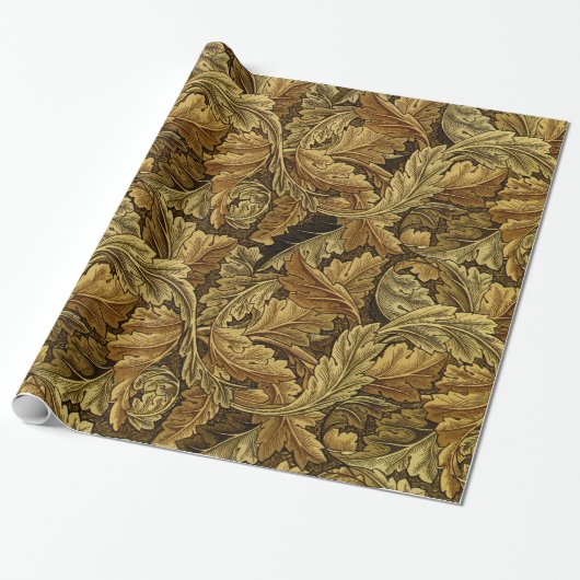 Autumn verlaat William Morris  patroon Cadeaupapier (Uitgerold)