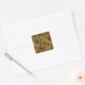 Autumn verlaat William Morris patroon Vierkante Sticker (Envelop)