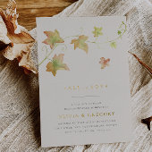 Autumn verliest Herfst Engagement Party Folie Uitnodiging