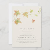 Autumn verliest Herfst Engagement Party Kaart (Voorkant)