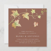 Autumn verliest moderne Herfst Engagement Party Kaart (Voorkant)