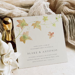 Autumn verliest moderne Herfst Engagement Party Kaart