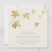 Autumn verliest moderne Herfst Engagement Party Kaart (Voorkant)