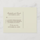 Autumn verliest RSVP-Briefkaart RSVP-grens, geel/r Uitnodiging Briefkaart (Achterkant)