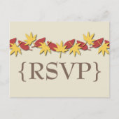 Autumn verliest RSVP-Briefkaart RSVP-grens, geel/r Uitnodiging Briefkaart (Voorkant)