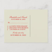Autumn verliest RSVP-Briefkaart RSVP-grens, rood/O Uitnodiging Briefkaart (Achterkant)