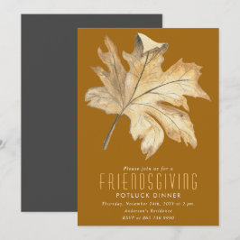 Autumn Verlof Friendsgiving Invitation Kaart