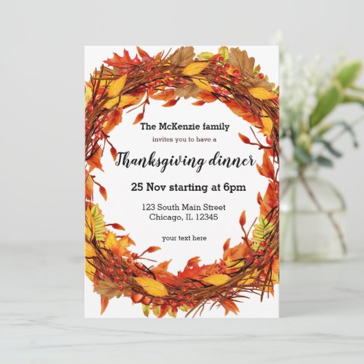 Autumn vertrekt kaart (Staand voorkant)