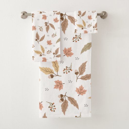 Autumn vertrekt patroon badhanddoekset bad handdoek (Insitu)