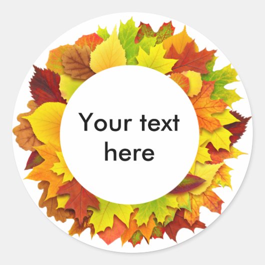 Autumn vertrekt ronde sticker (Voorkant)