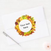 Autumn vertrekt ronde sticker (Envelop)