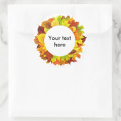 Autumn vertrekt ronde sticker (Tas)