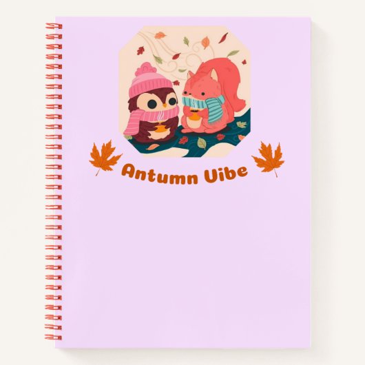 Autumn Vibe Journal cadeau voor haar 🌸💗🤎🍁✨ Notitieboek (Voorkant)