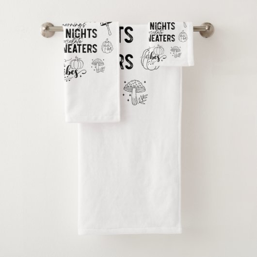 Autumn Vibes Bathroom Towel Set Bad Handdoek (Insitu)