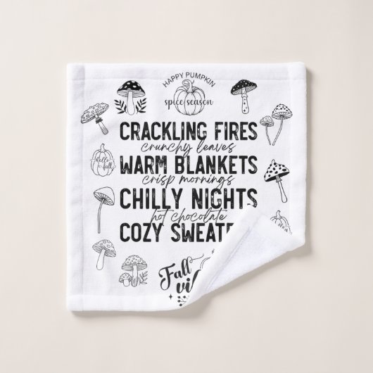 Autumn Vibes Bathroom Towel Set Bad Handdoek (Wasdoekje)