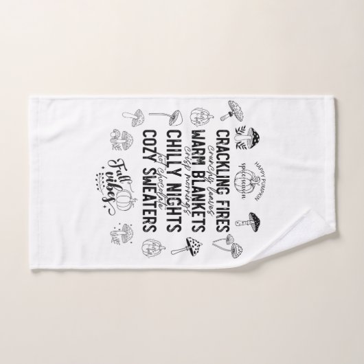 Autumn Vibes Bathroom Towel Set Bad Handdoek (Handdoek)