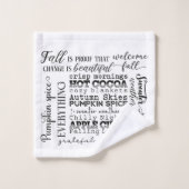 Autumn Vibes Bathroom Towel Set Bad Handdoek (Wasdoekje)