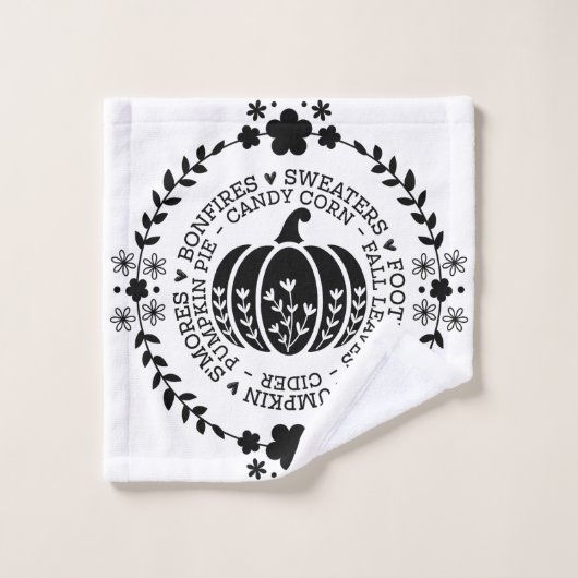 Autumn Vibes Bathroom Towel Set Bad Handdoek (Wasdoekje)