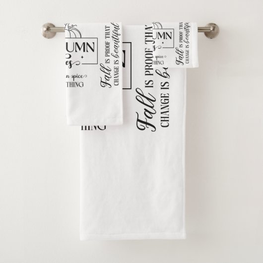 Autumn Vibes Bathroom Towel Set Bad Handdoek (Insitu)
