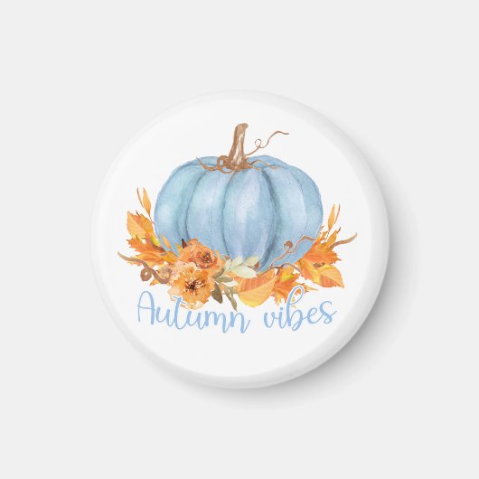 Autumn Vibes Blue Pumpkin Magnet (Voorkant)