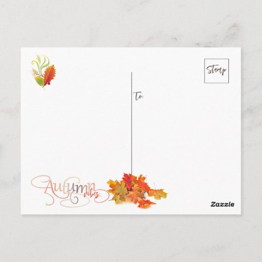 Autumn Vibes Briefkaart (Achterkant)