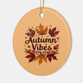 Autumn Vibes Cosy Fall Leaves Design Keramisch Ornament (Links)