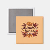 Autumn Vibes Cosy Fall Leaves Design Magneet (Voorkant / Achterkant)