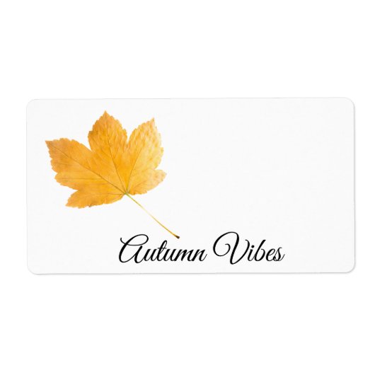 Autumn vibes etiket (Voorkant)