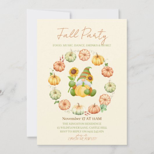 Autumn Vibes Fall party Kaart (Voorkant)