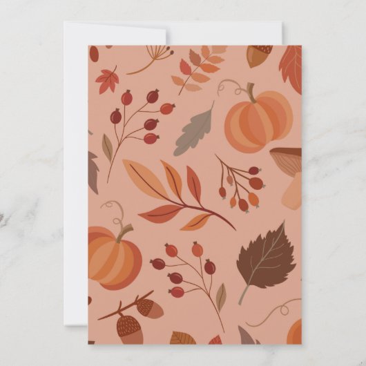 Autumn Vibes Friendsgiving Invitation Kaart (Achterkant)
