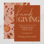 Autumn Vibes Friendsgiving Invitation Kaart (Voorkant / Achterkant)