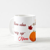 Autumn Vibes: gepersonaliseerde mok (Voorkant links)