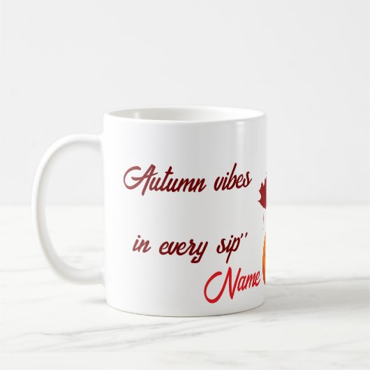 Autumn Vibes: gepersonaliseerde mok (Links)