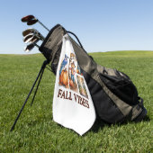 Autumn Vibes Herfst Vibes Golfhanddoek (Groen)