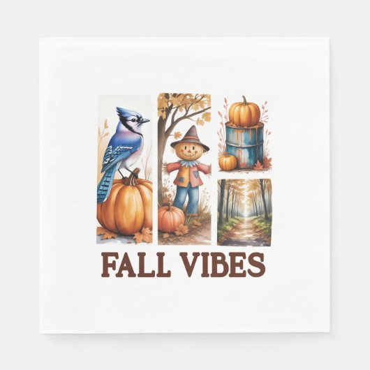 Autumn Vibes Herfst Vibes Servet (Voorkant)