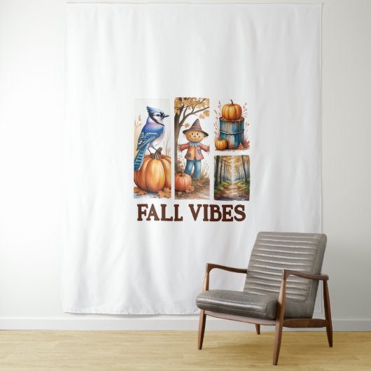 Autumn Vibes Herfst Vibes Wandkleed (In situ)