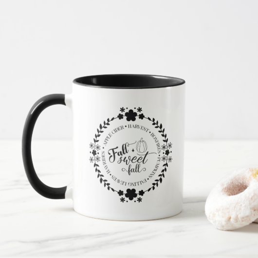 Autumn Vibes Mug Mok (Met donut)