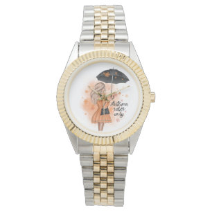 Autumn Vibes only Herfst Mode Girl Horloge