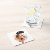 Autumn Vibes only Herfst Mode Girl Kartonnen Onderzetters (Insitu)