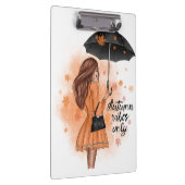 Autumn Vibes only Herfst Mode Girl Klembord (Rechts)