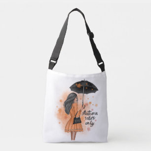 Autumn Vibes only Herfst Mode Girl Large Crossbody Tas