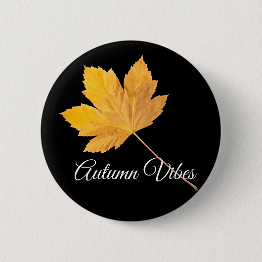 Autumn vibes ronde button 5,7 cm (Voorkant)