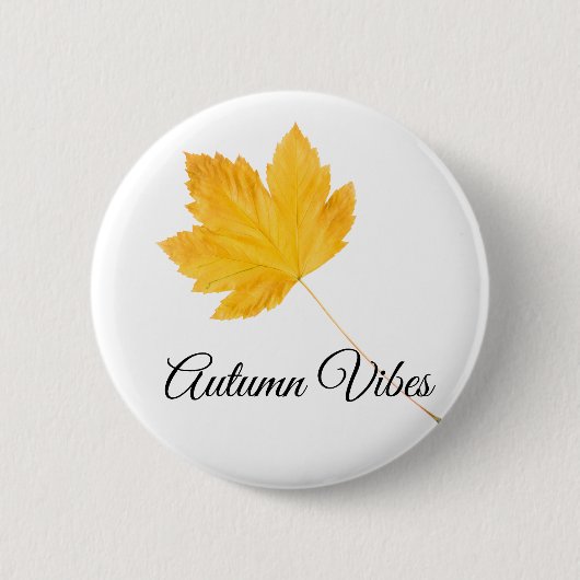 Autumn vibes ronde button 5,7 cm (Voorkant)