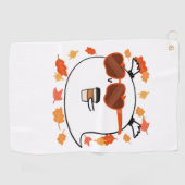 Autumn Vibes Schattige Ghost Classic T-shirt Golfhanddoek (Horizontaal)