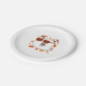 Autumn Vibes Schattige Ghost Classic T-shirt Papieren Bordje (Gekanteld)