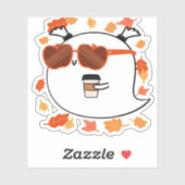 Autumn Vibes Schattige Ghost Classic T-shirt Sticker (Vel)