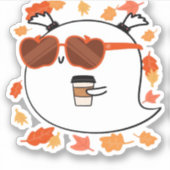 Autumn Vibes Schattige Ghost Classic T-shirt Sticker (Voorkant)