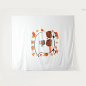 Autumn Vibes Schattige Ghost Classic T-shirt Wandkleed (Voorkant (horizontaal))