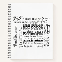 Autumn Vibes Spiral Notebook & Sketchbook Notitieboek