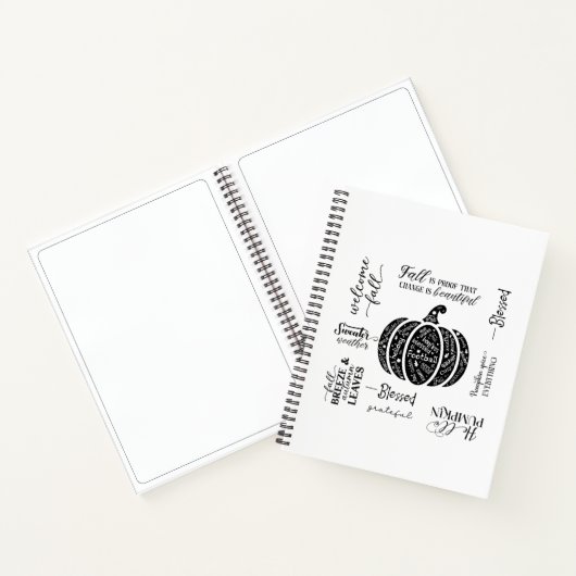 Autumn Vibes Spiral Notebook & Sketchbook Notitieboek (Binnen)